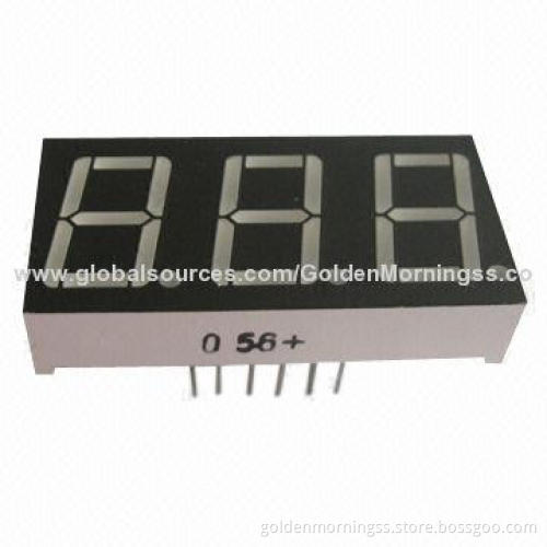 Three-digit 7-segment LED Display, 0.56-inch, Common Anode
